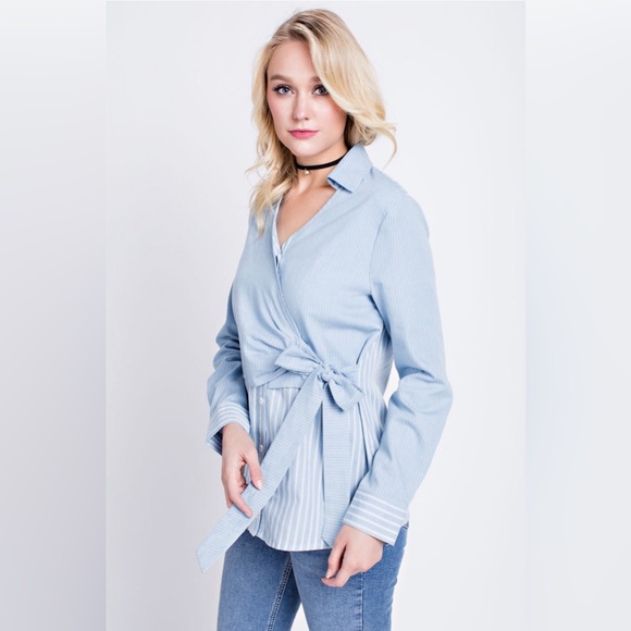 Blue linen top - Picture 3 of 8